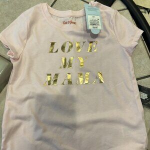 (QTY 2) NWT Cat & Jack Love My Mama Shirt **NEW** 5T (2 available)